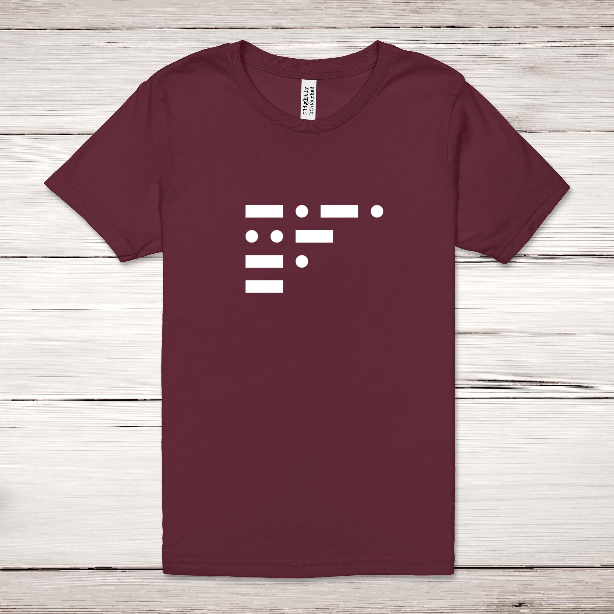 Morse Code Cunt - Rude Adult T-Shirts - Slightly Disturbed - Image 7 of 10