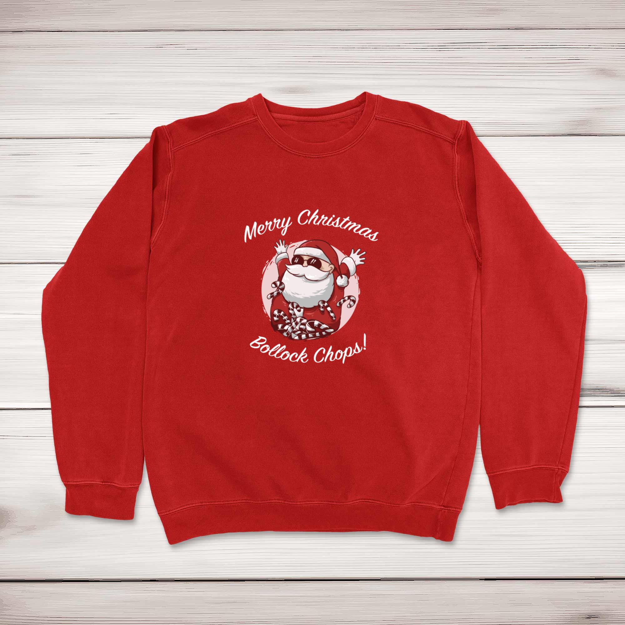 Merry Christmas Bollock Chops - Rude Sweatshirts - Slightly Disturbed - Image 2 of 2