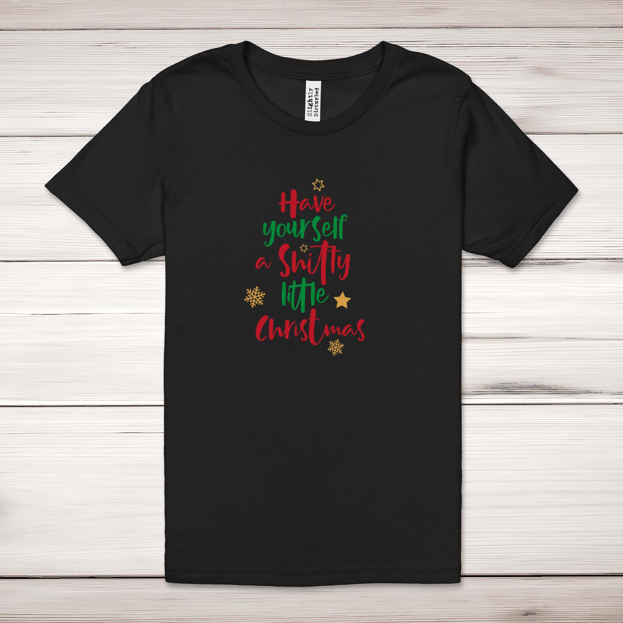 Shitty Little Christmas - Rude Adult T-Shirts - Slightly Disturbed - Image 1 of 10