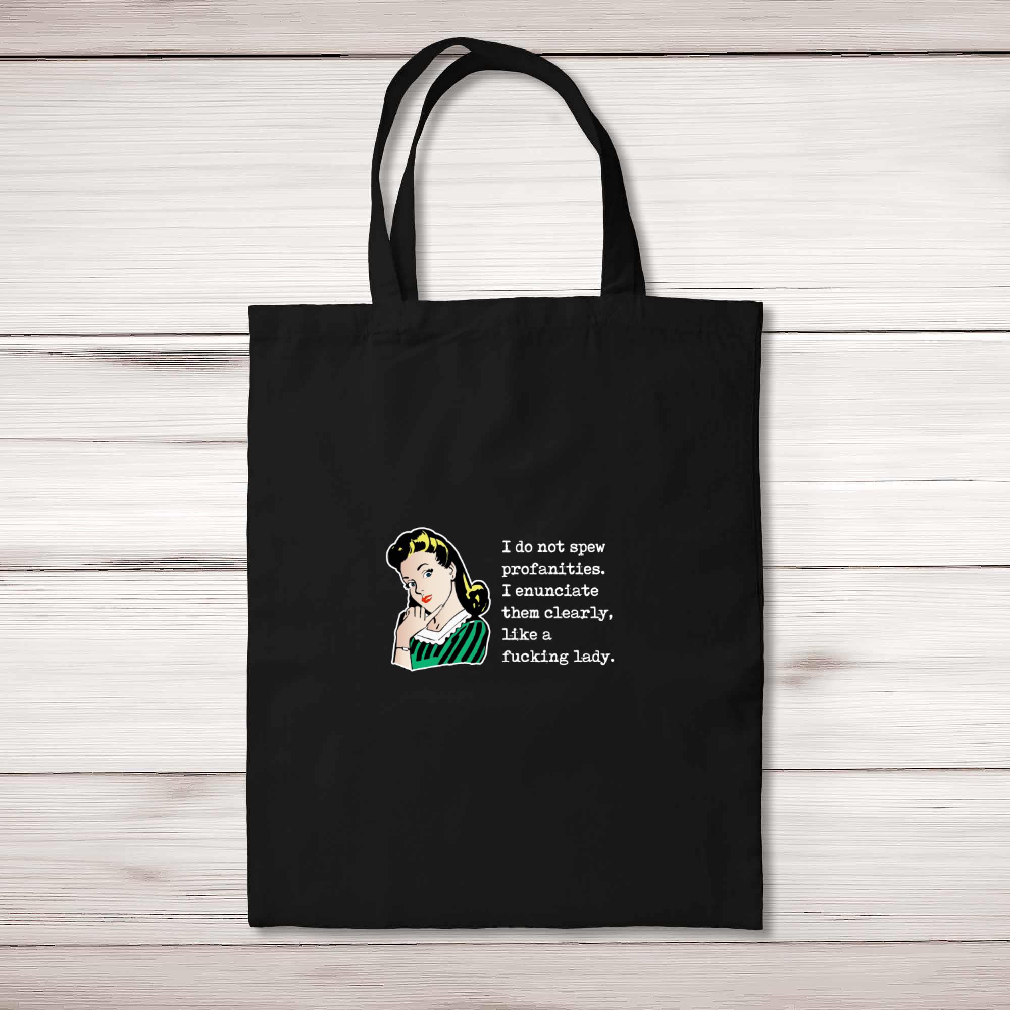 I Do Not Spew Profanities Tote Bag - Picture 5 of 6
