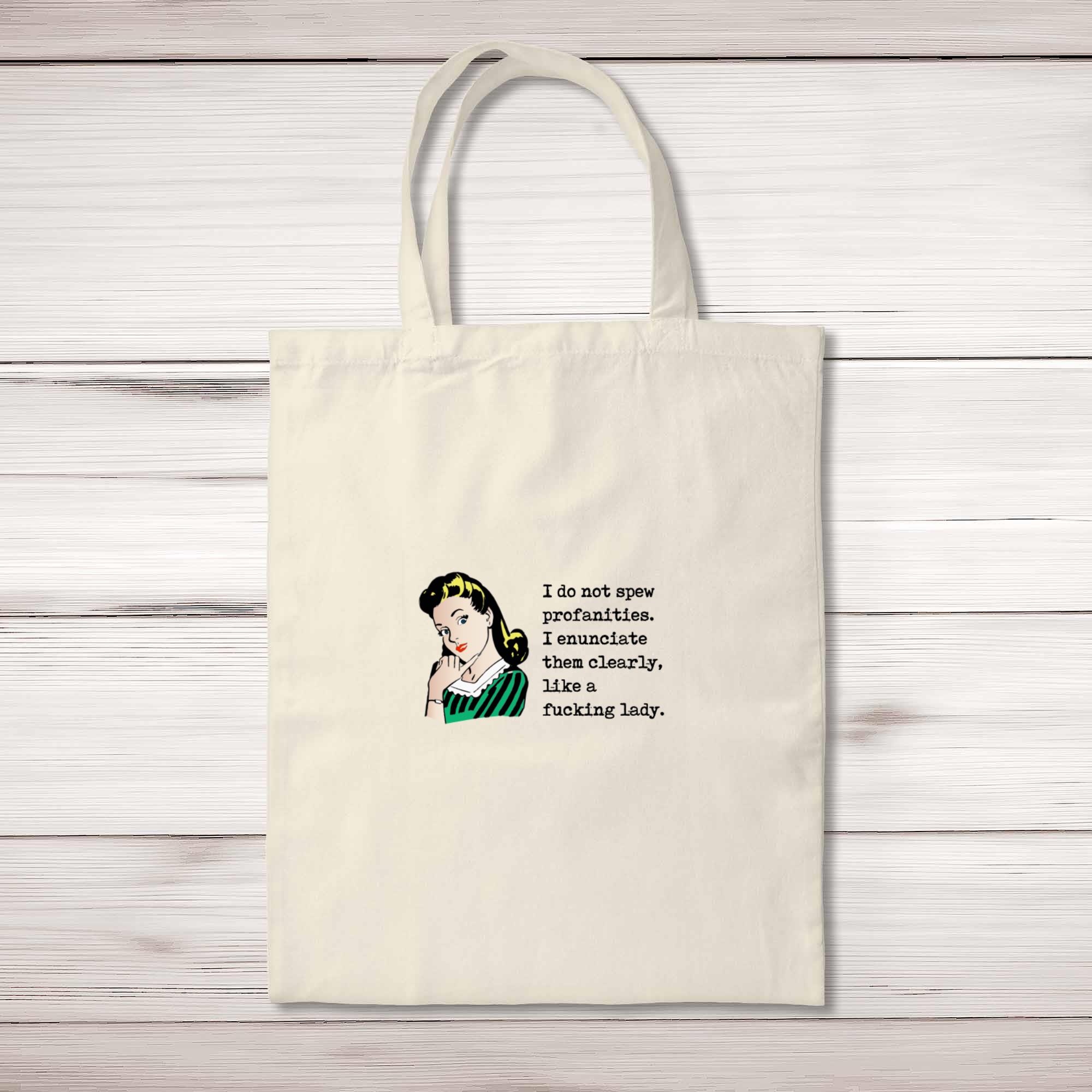 I Do Not Spew Profanities Tote Bag - Picture 6 of 6