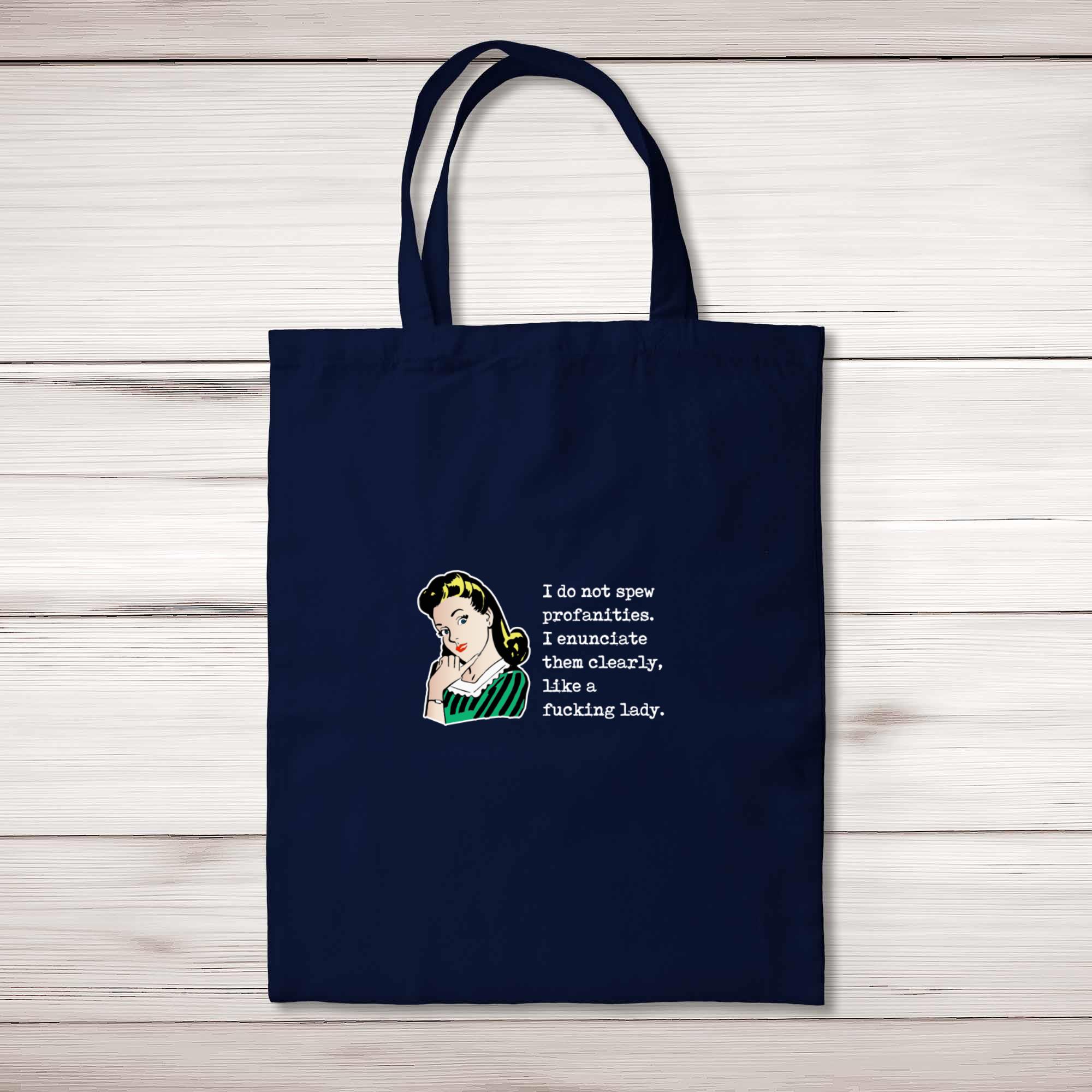 I Do Not Spew Profanities Tote Bag - Picture 3 of 6