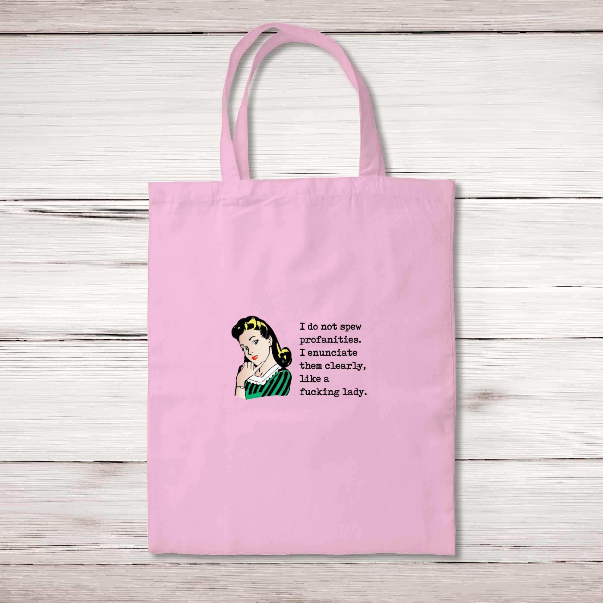 I Do Not Spew Profanities Tote Bag - Picture 4 of 6