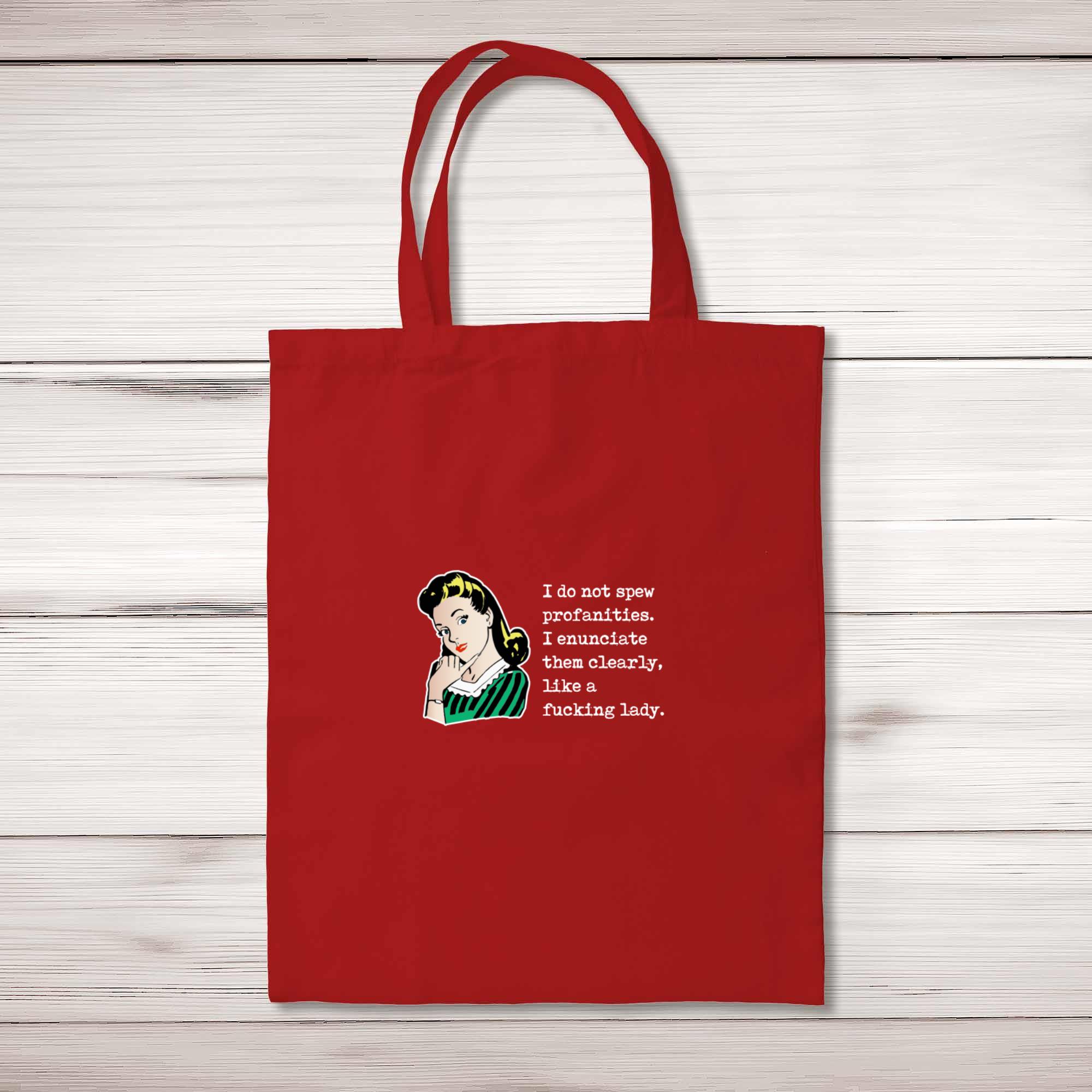 I Do Not Spew Profanities Tote Bag - Picture 2 of 6