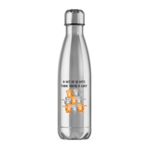 8 Out Of 10 Cats - Rude Water Bottles - Slightly Disturbed - Image 1 of 2