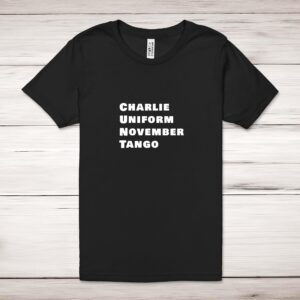 Charlie Uniform - Rude Adult T-Shirts - Slightly Disturbed - Image 1 of 12