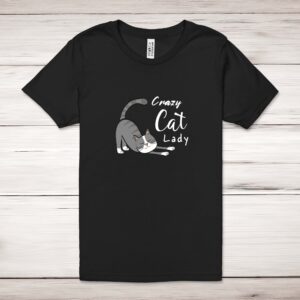 Crazy Cat Lady - Rude Adult T-Shirts - Slightly Disturbed - Image 1 of 12