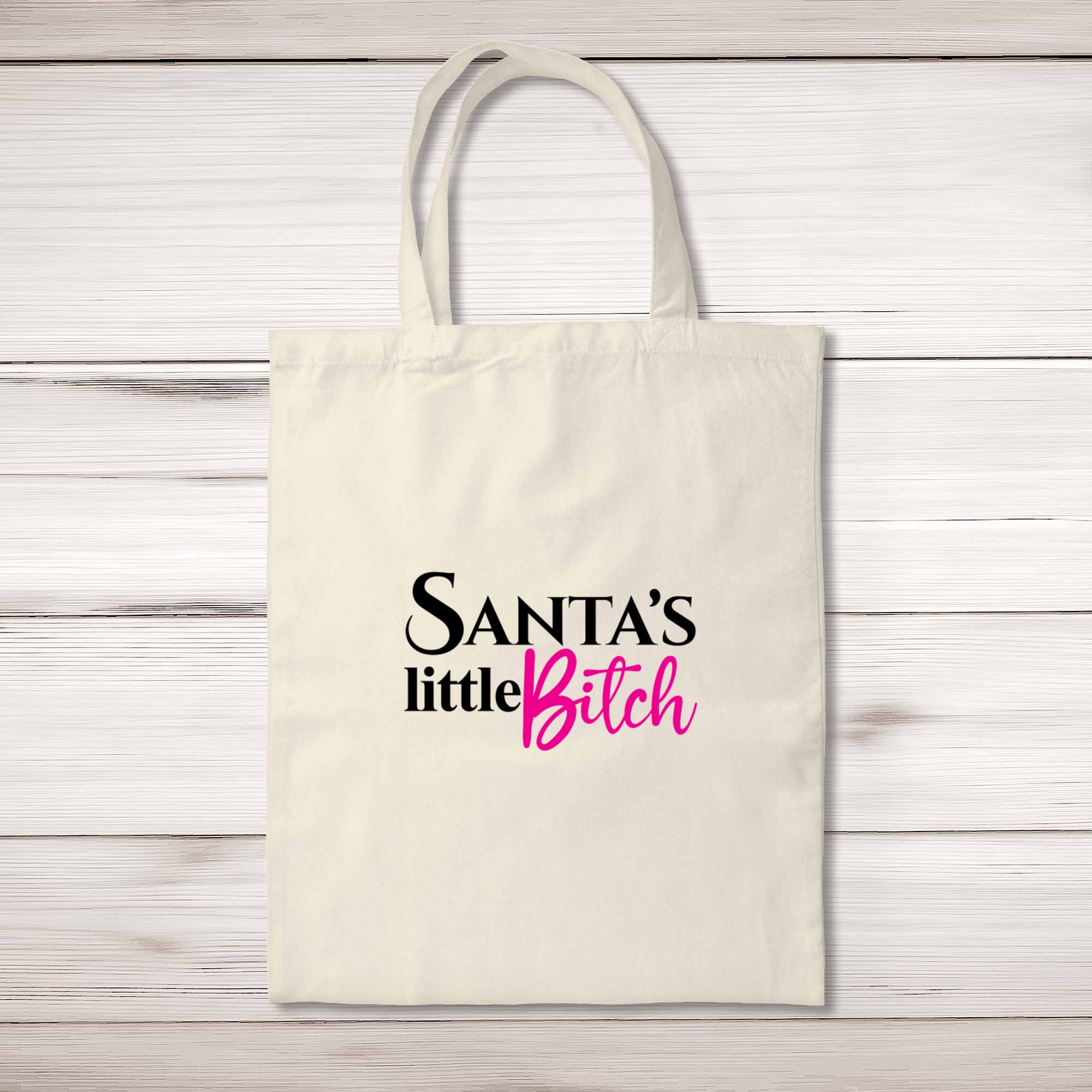 Santa's Little - Rude Tote Bags - Slightly Disturbed - Image 5 of 10
