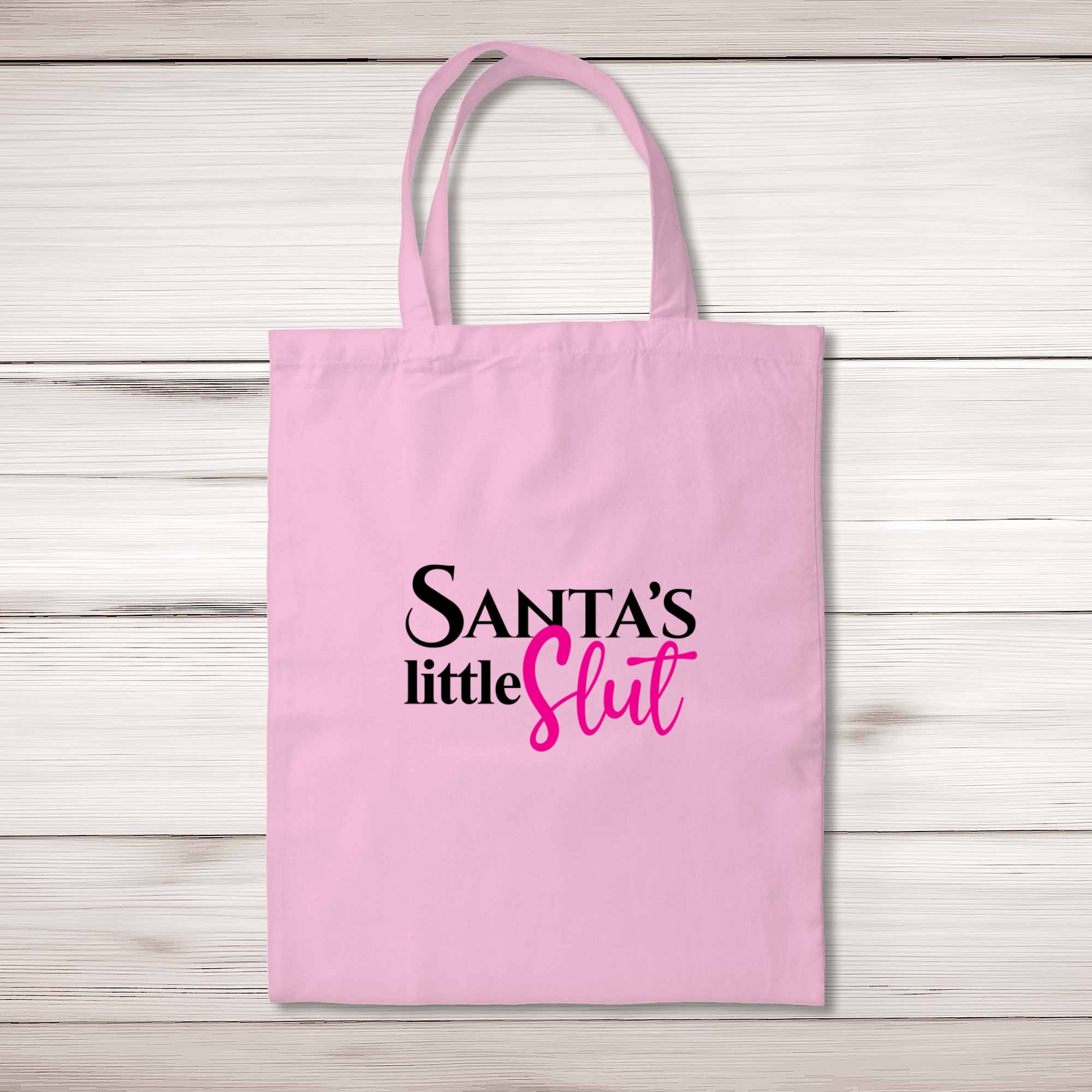Santa's Little - Rude Tote Bags - Slightly Disturbed - Image 4 of 10