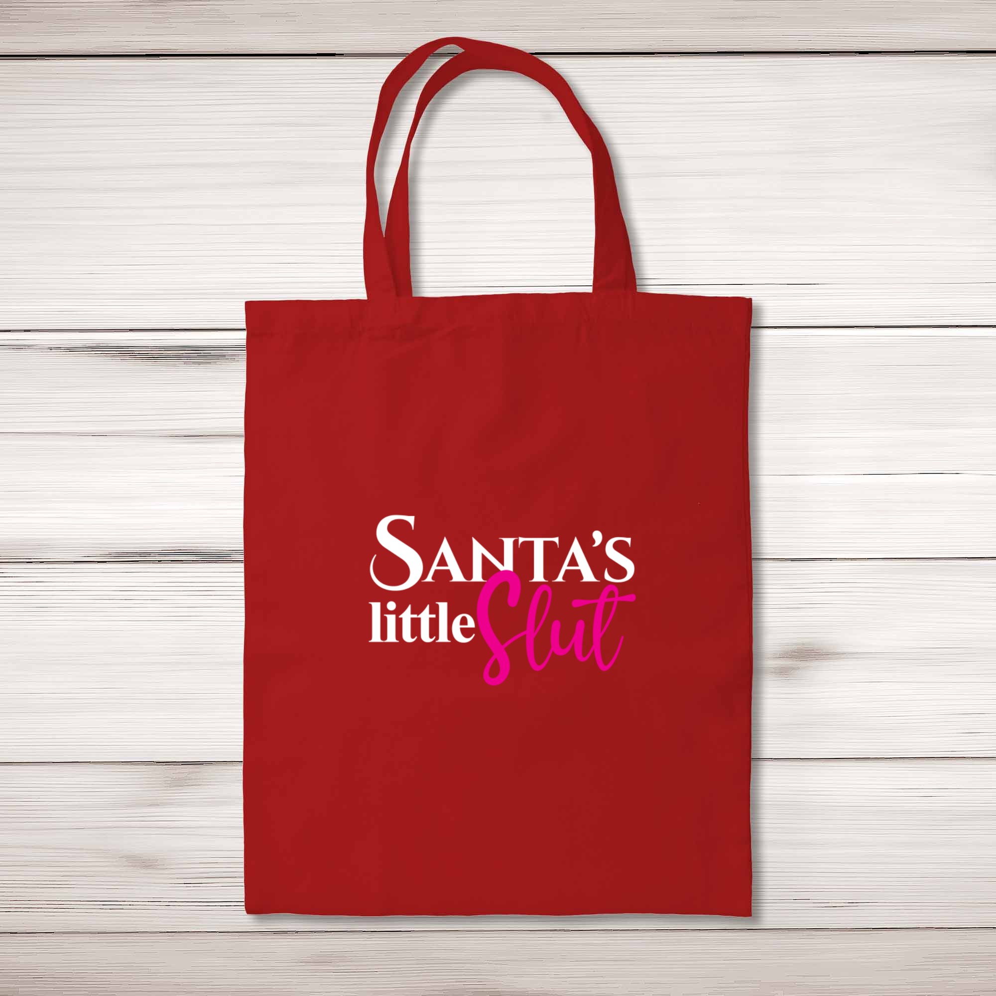 Santa's Little - Rude Tote Bags - Slightly Disturbed - Image 2 of 10