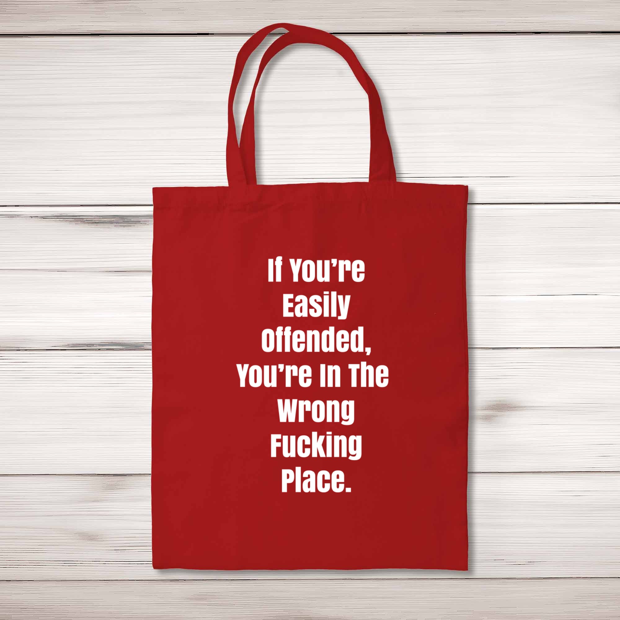 Easily Offended - Rude Tote Bags - Slightly Disturbed - Image 2 of 5