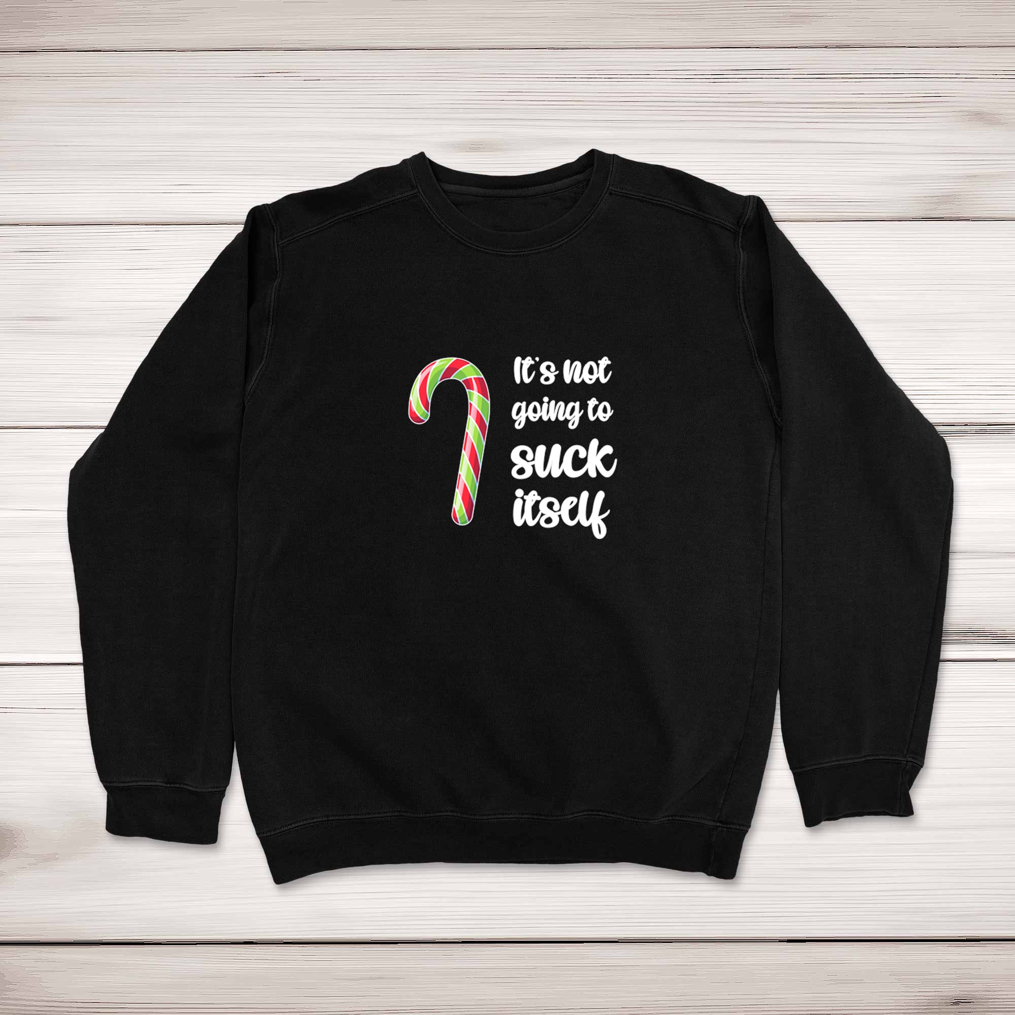 Christmas Not Going To Suck-Lick Itself Rude Christmas Jumper - Picture 2 of 3