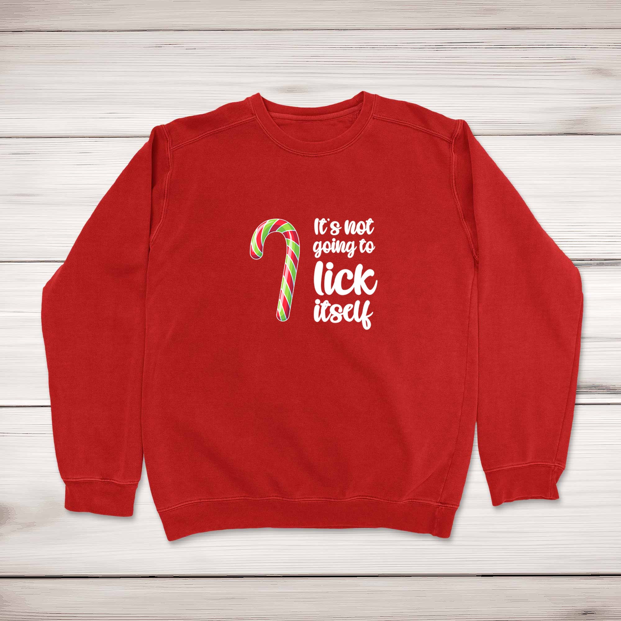 Christmas Not Going To Suck-Lick Itself Rude Christmas Jumper - Picture 3 of 3