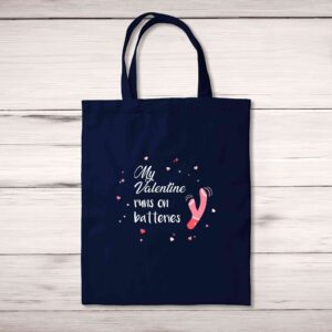 Runs On Batteries Tote Bag - Navy - 1